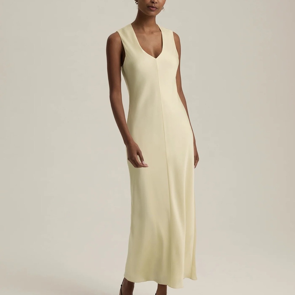 Favorite Daughter Sleeveless V-Neck Maxi Dress in Light Yellow